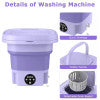 3-in-1 Foldable Mini Washing Machine with Spin Dryer – Portable Low-Noise Washer