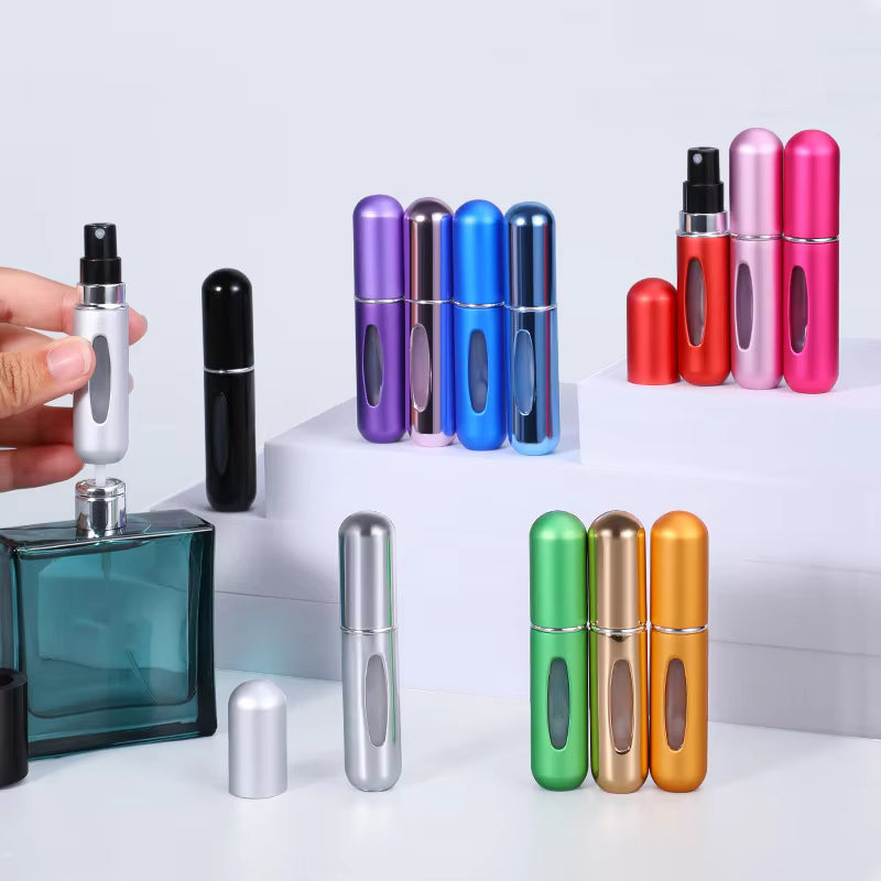 Refillable pack of 3 Mini Perfume Spray Bottle – Portable Travel Atomizer (5ml)