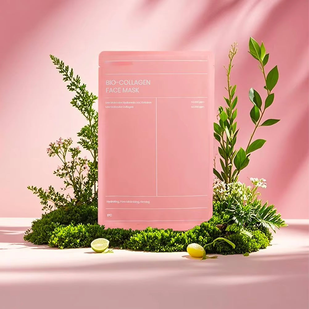 Korean Skin Care Bio-COLLAGEN Real Deep Masks, Facial Hydrating Overnight Hydrogel Mask,Pore Minimizing,Elasticity,Firming Skin