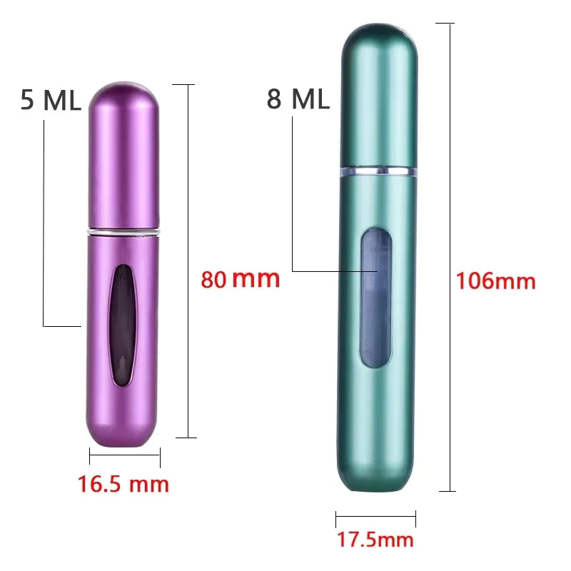 Refillable pack of 3 Mini Perfume Spray Bottle – Portable Travel Atomizer (5ml)