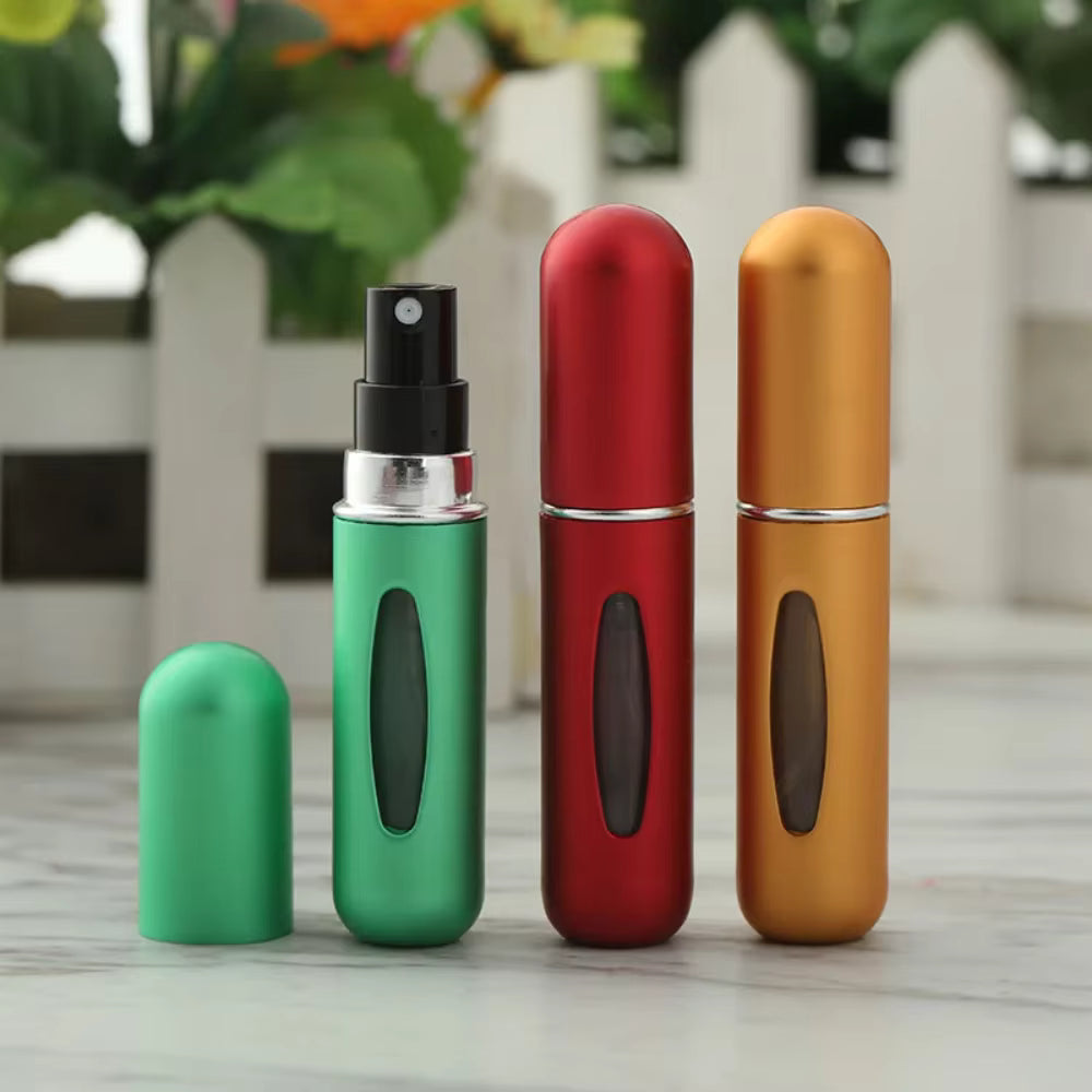 Refillable pack of 3 Mini Perfume Spray Bottle – Portable Travel Atomizer (5ml)