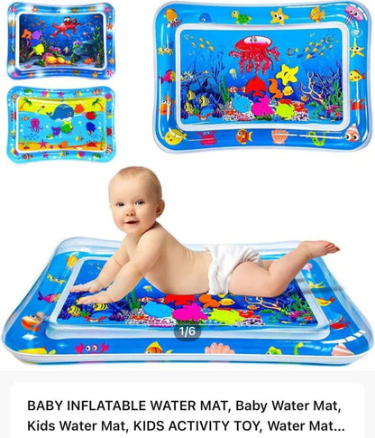 Baby Inflatable Tummy Time Water Play Mat – Sensory Activity Mat for Newborns & Infants
