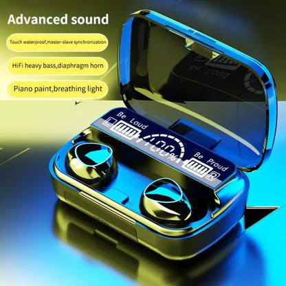 M10 Wireless Bluetooth Earbuds – Waterproof Stereo Earphones with Charging Case & Mic