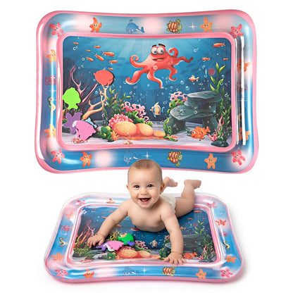 Baby Inflatable Tummy Time Water Play Mat – Sensory Activity Mat for Newborns & Infants