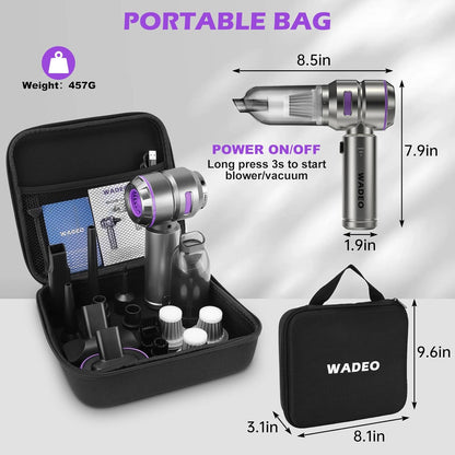 3-in-1 Portable Mini Vacuum Cleaner – Cordless Handheld Cleaner for Home & Car